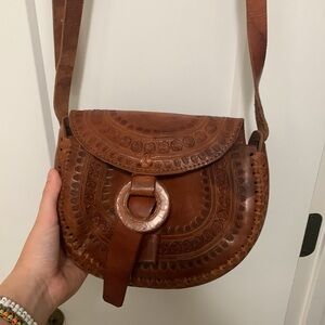 Handmade Leather Crossbody Purse